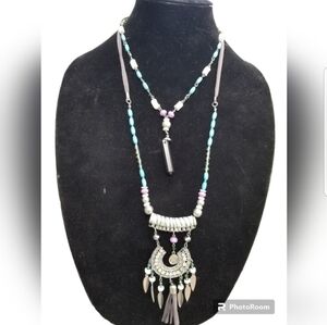 VINTAGE LAYERED BOHO GYPSY STYLE NECKLACE
